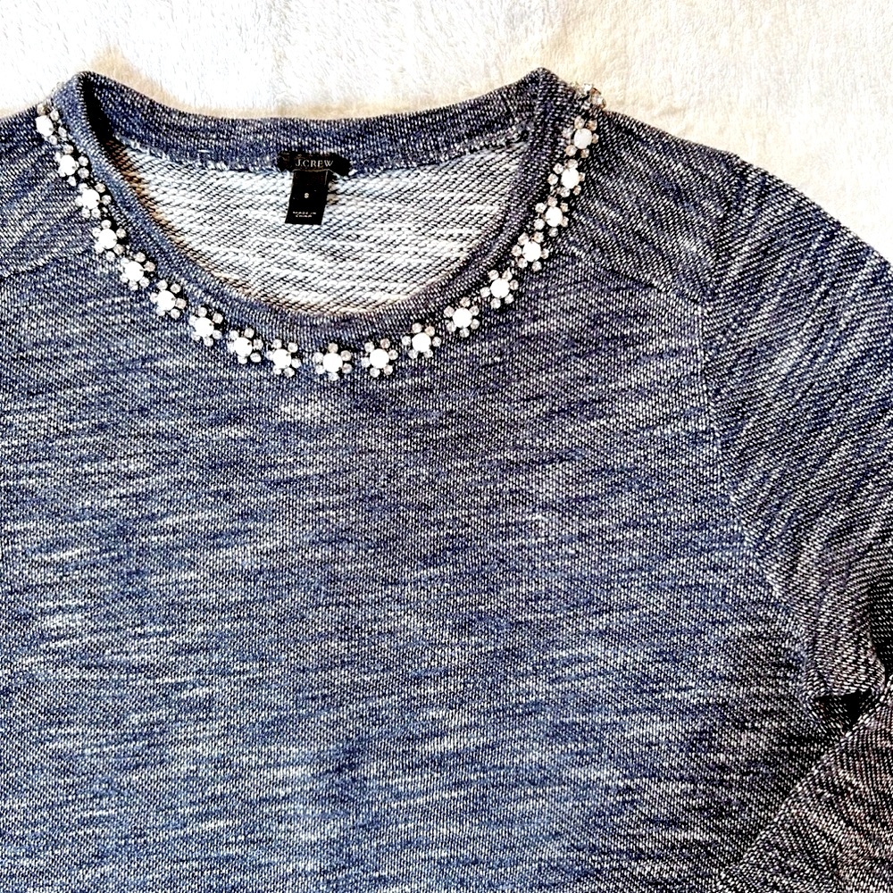 j crew embellished sweatshirt